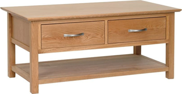 Moderna Oak Coffee Table With Drawers