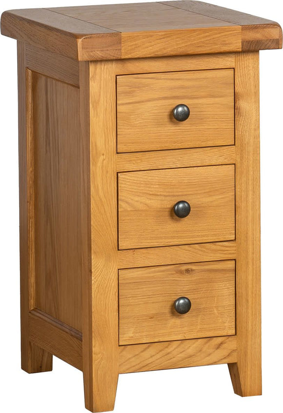 Somerford Oak Compact 3 Drawer Bedside