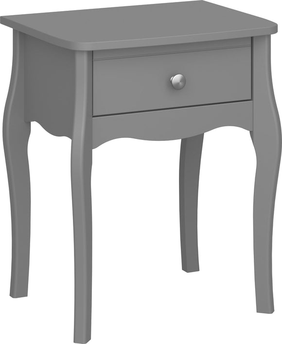 Baroque Nightstand Folkestone Grey with Rose Gold Colour Handles