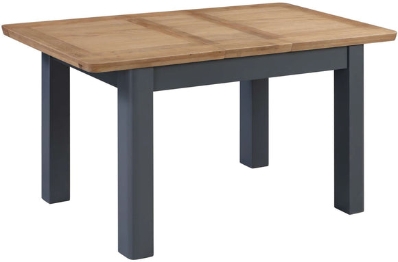 Crescent Oak Extendable Dining Table (4 foot) - Midnight Blue
