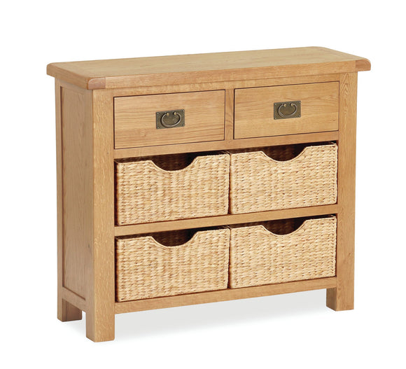 Manor Oak Small Sideboard with Baskets
