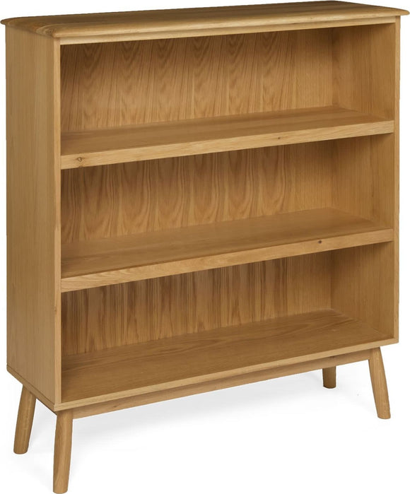 Malmo Oak Wide Bookcase