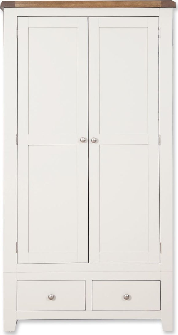 Canberra Painted Double Wardrobe - White