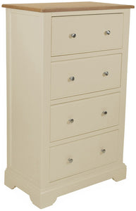 Harmony Oak 4 Drawer Tall Chest of Drawers