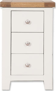 Canberra Painted Bedside Cabinet - White
