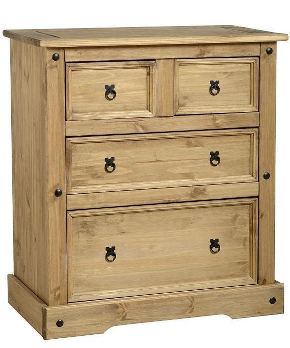 Corona Mexican Pine 2+2 Chest of Drawers