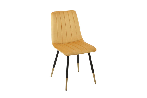 Lucca Fabric Dining Chair - Yellow