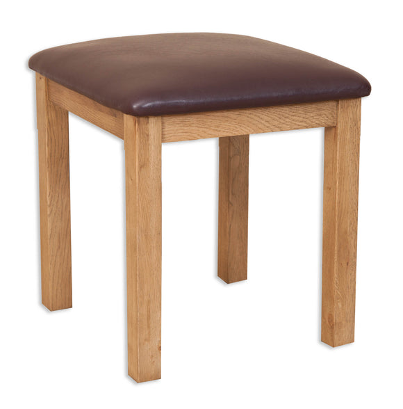 Canberra Oak Dressing Stool - Rustic Finish