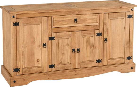 Corona Mexican Pine 4 Door 1 Drawer Sideboard