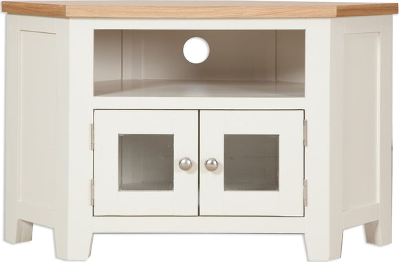 Canberra Ivory Glazed Tv Cabinet