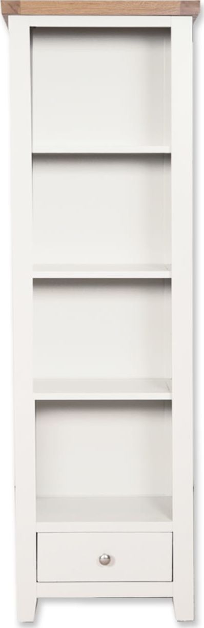 Canberra White Slim Bookcase