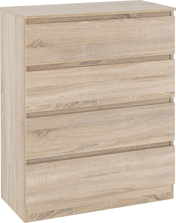 Malbury 4 Drawer Chest - Sonoma Oak Effect