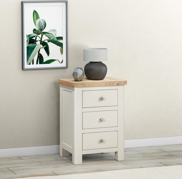 Foxington Painted Bedside With 3 Drawers