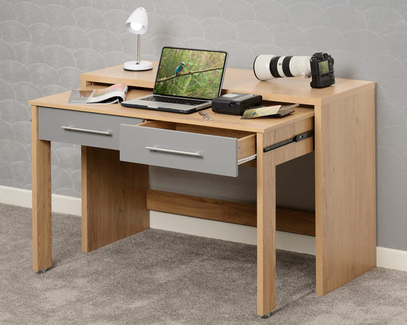 Cordoba 2 Drawer Slider Desk - Grey