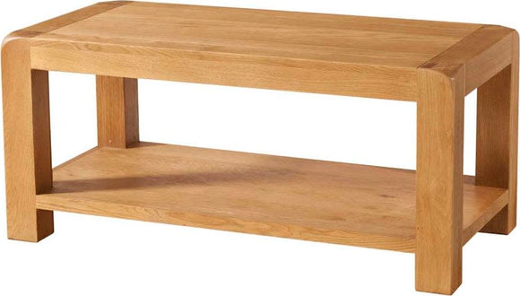 Avebury Oak Coffee Table With Shelf