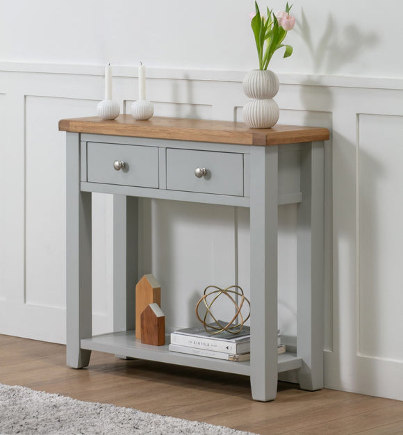 Canberra Grey 2 Drawer Console Table