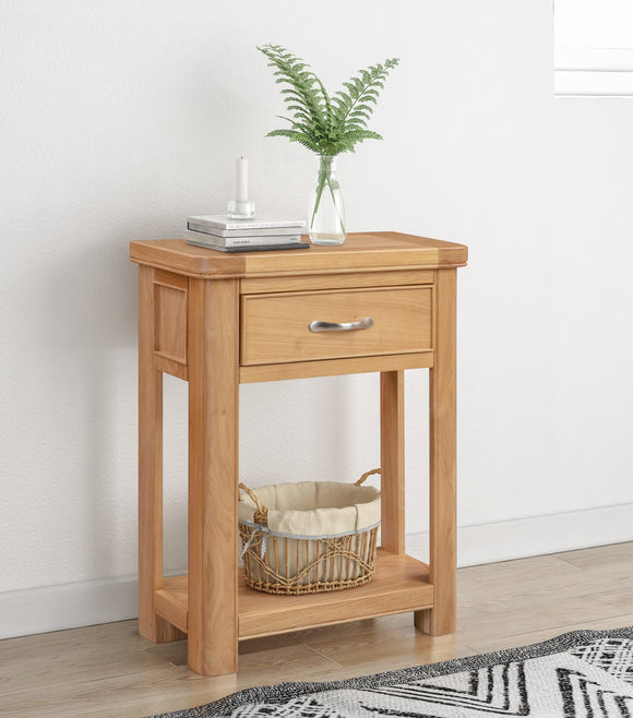 Chatsworth Oak Small Console With 1 Drawer