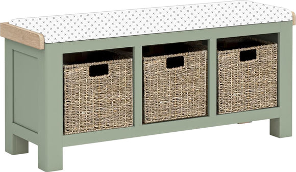 Salcombe Sage Storage Bench No Cushion