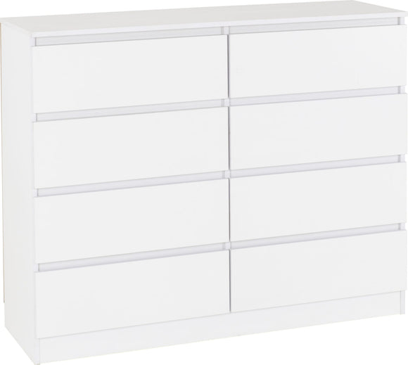 Malbury 8 Drawer Chest - White