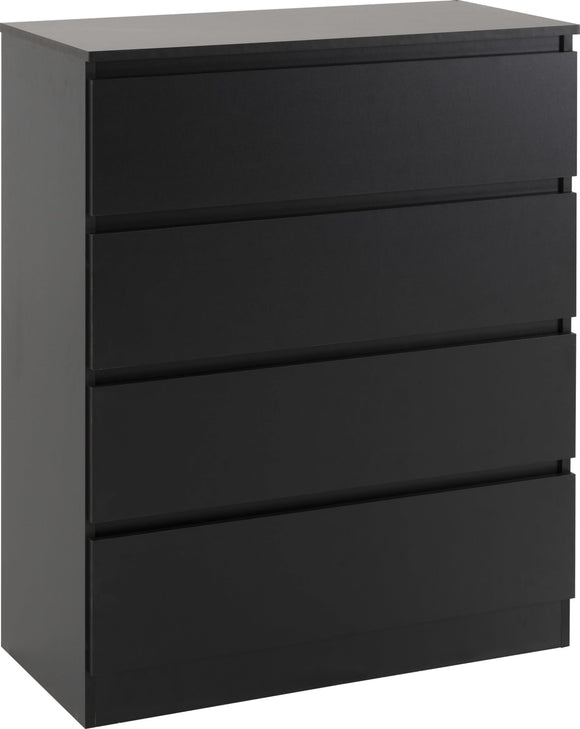 Malbury 4 Drawer Chest - Black