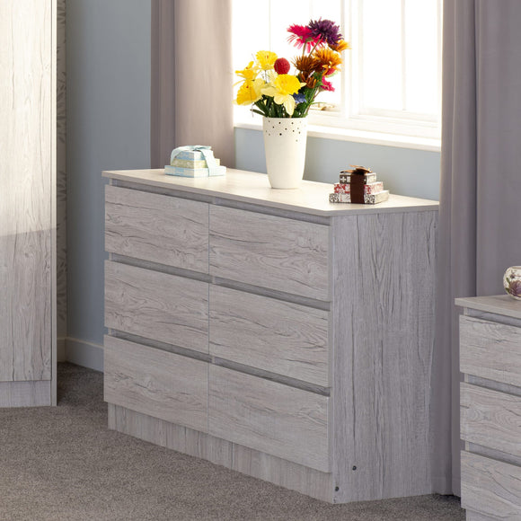Malbury 6 Drawer Chest - Urban Snow