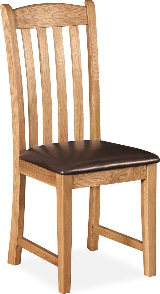 Manor Oak Dining Chair With PU Seat