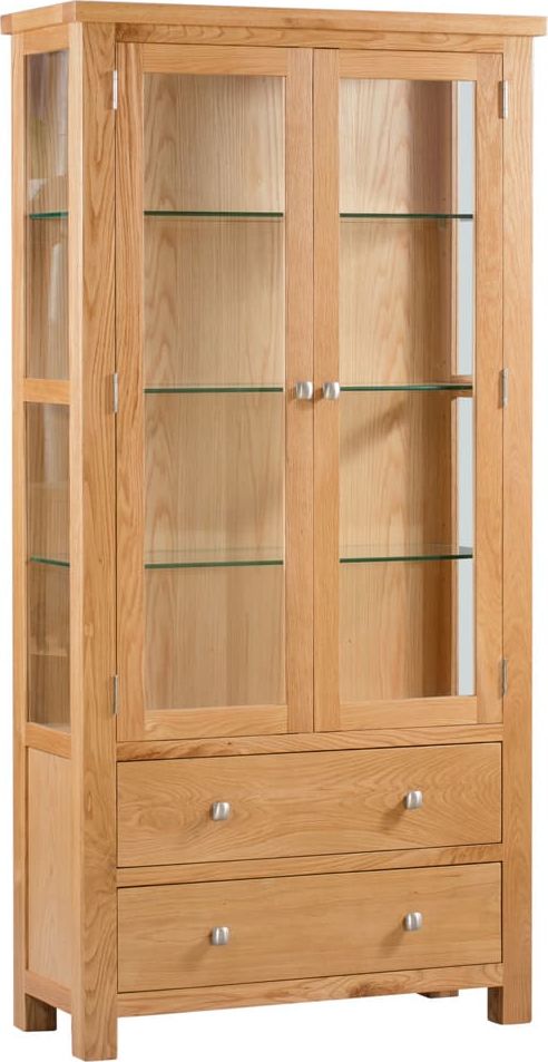 Devonshire Oak Lite Glazed Display Cabinet