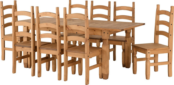 Corona Mexican Pine Extending Dining Set(8 Chairs)