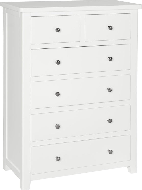 Henley 2 over 4 Chest-White