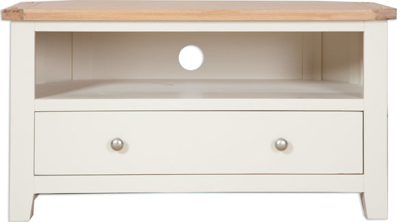 Canberra Ivory Corner TV Cabinet