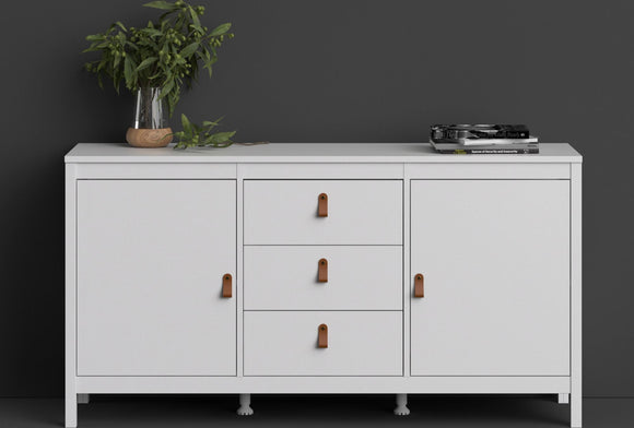 Barcelona Sideboard 2 Doors 3 Drawers in White