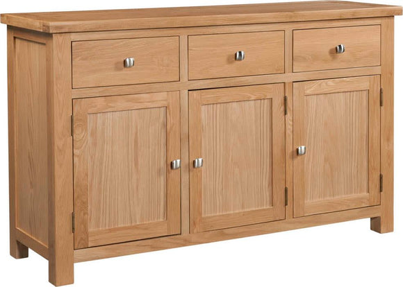 Devonshire Oak Lite 3 Door Sideboard