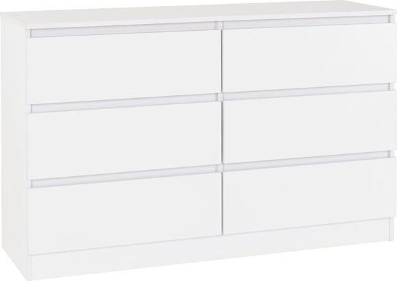 Malbury 6 Drawer Chest - White
