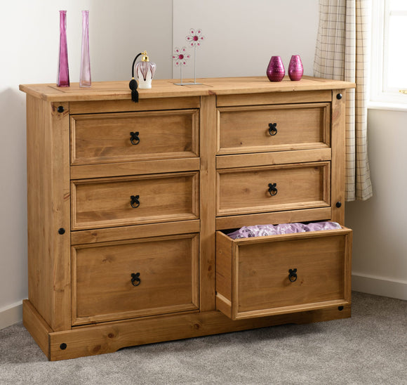 Corona Mexican Pine 6 Drawer Chest