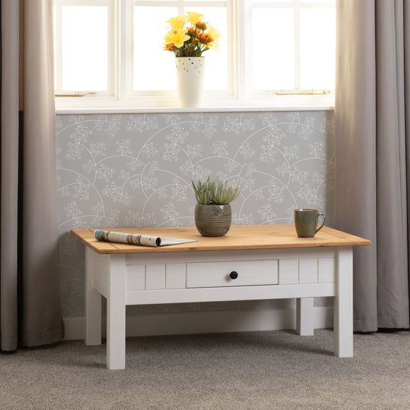 Santiago 1 Drawer Coffee Table - White