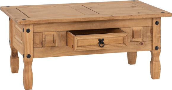 Corona Mexican Pine 1 Drawer Coffee Table