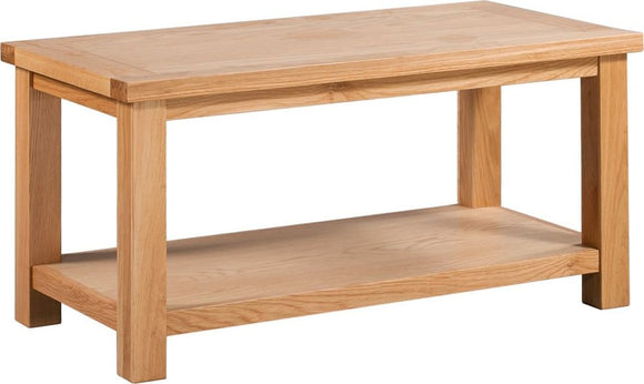 Devonshire Oak Lite Large Coffee Table With Shelf