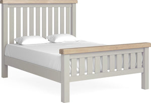 Salcombe Stone Grey 4'6" Slatted Bed