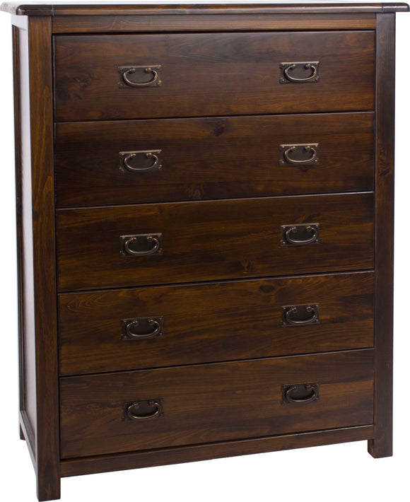 Brondby Pine 5 drawer chest