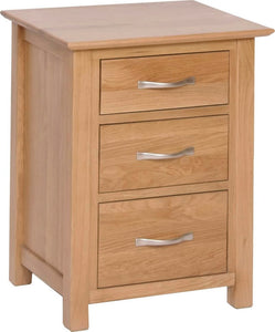 Moderna Oak 3 Drawer High Bedside