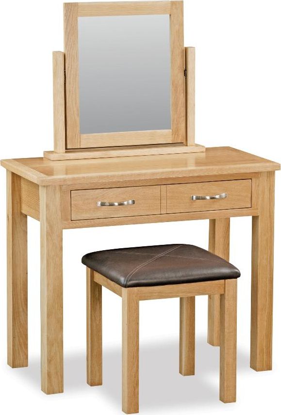 Milan Oak Dressing Table Set