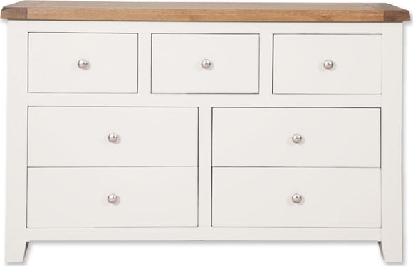 Canberra White 7 Drawer Wide Chest