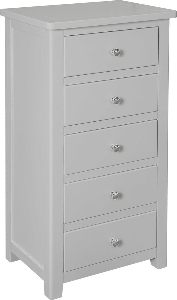 Henley 5 Drawer Narrow Chest-Grey