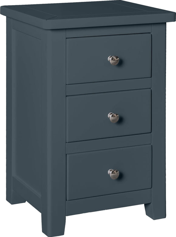 Henley 3 Drawer Bedside Cabinet-Blue