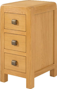 Avebury Oak Compact 3 Drawer Bedside