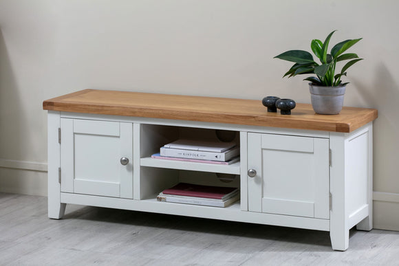 Canberra White Plasma TV Cabinet