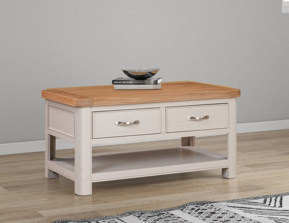 Chatsworth Painted Coffee Table With 2 Drawers