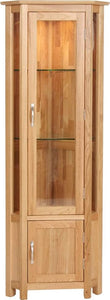 Moderna Oak Corner Display Cabinet