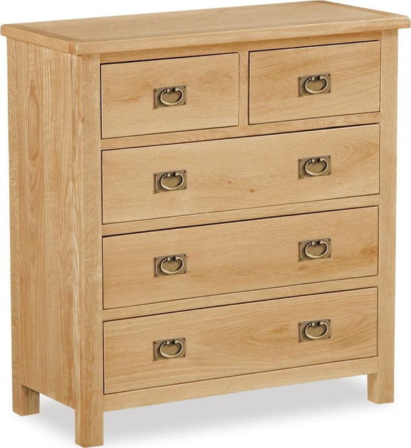 Manor Oak Lite Chest 2 Over 3