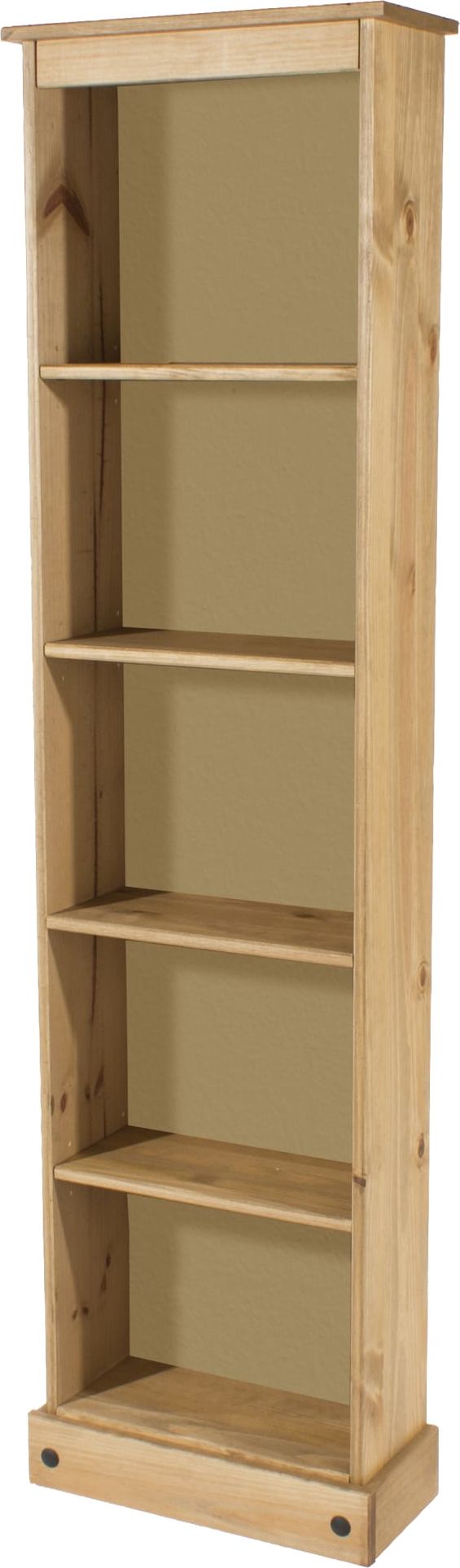 Corona Mexican Pine tall narrow bookcase